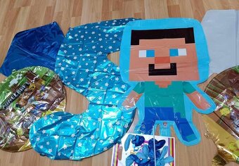 Nové veľké balóny Minecraft aj s mečom- AŽ 15/16/17 kusov - 6