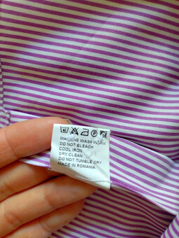 Nová pružkovana,pasikavá pánska,chlapcenska košeľa velkost L - 6