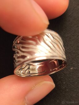 prsteň z bieleho zlata 14K - 6
