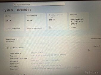 Dell Latitude E6440 i5 / 8GB / SSD / Win11 originál - 6