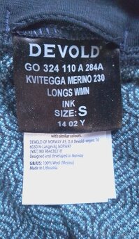 Merino legíny Devold S - 6