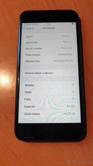 iphone SE 2020 64 GB 94% baterka super lacák - 6