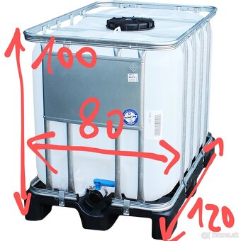 Predám 600L IBC kontajnery z potravín, nádrže - 6