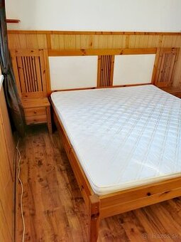 Manželská posteľ z masívu – komplet set - 6