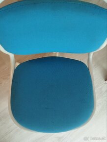 Rastuci stol IKEA PAHL v modrej farbe + otocna stolicka - 6