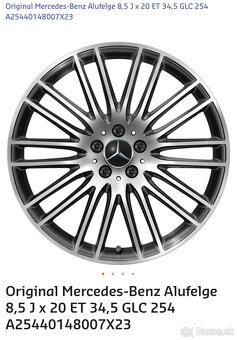 Nové originál kola Mercedes GLC X254 R20 - 6