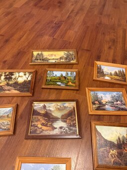 9 obrazov v drevených rámoch - 6