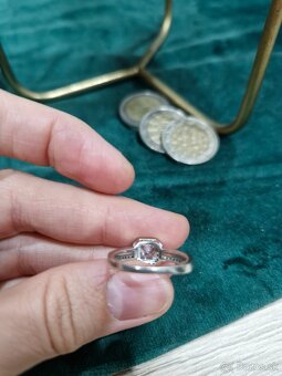 NOVE 3 strieborne 925 zasnubne prstene so zirkonmi - 6