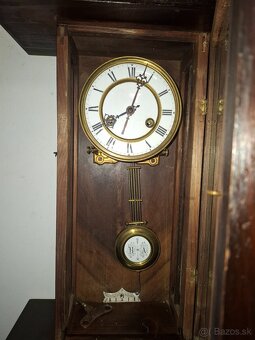 Predám funkčné polbicie nástenné hodiny Altdeutsche 1890 Výš - 6