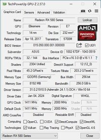 ASUS ROG STRIX RX580 8GB OC GAMING - 6