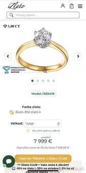 Zlatý prsteň diamanty 1,15 karátov - 6