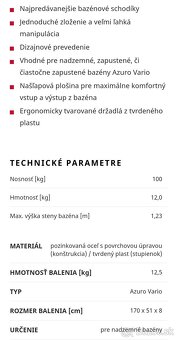 Predám bazén Azuro vario - priemer 3,6m + doplnky nakomplet - 6