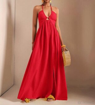 Červené letné šaty - 6