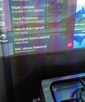 Predám LG CineBeam HU810PW 4K laserový projektor-1745 hod - 6