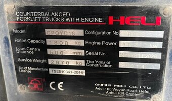 HELI CPQYD18, LPG + čeluste. - 6