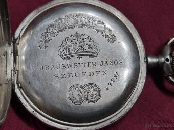Strieborné, vreckové hodinky. - 6