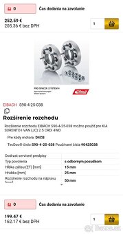 Predam na kia sorento rozsirovacie podlozky - 6