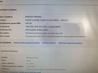 Počítač Dell 9020.Intel i3-4130 2x3,40GHz.240gb SSD.8g ramka - 6