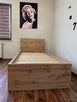 Predám kvalitnú pevnú posteľ 90x200cm - úplne NOVA - 6