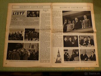 Predám staré noviny z roku 1953 Gottwald... - 6