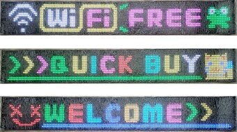 Farebná svetelná LED reklama pútač ohýbateľný pás 90x19cm - 6
