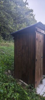 Drevená latrína, suché wc - 6