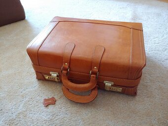 Nový kožený pilotný kufor - 6