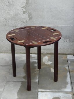 kolonialny konferencny stolik z masivu - Bombay company - 6