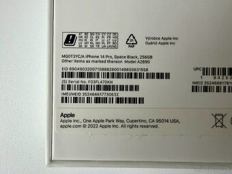 PREDAM/ VYMENIM IPHONE 14 PRO 256GB/ 100% STAV/ SKLO + OBAL - 6