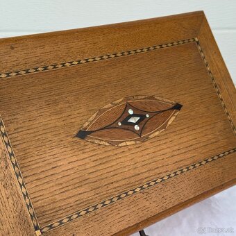 Starožitná velká krasná šperkovnice truhla - 6