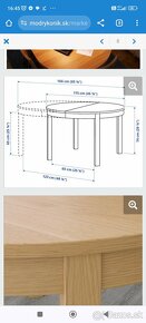 Drevený veľký masívny stôl - rozkladací IKEA - 6