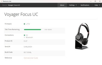 Plantronics slúchadlá VOYAGER FOCUS UC - 6