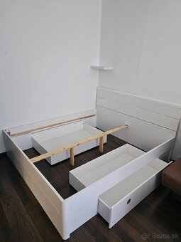 Posteľ MARS s LED osvetlením, 140×200cm, biela - 6