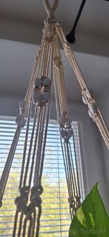 Predám macramé závesný košík na kvet - 6