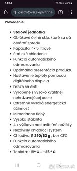 Predám vitrínu na zmrzlinu 4x5 l. - 6