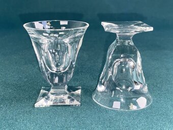 Poháriky Moser na štvorhrannej podstave - číre sklo - 6