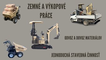 Zemné a výkopové práce, minibager - 6
