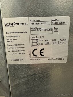 Pizza pec PizzaMaster 352ED-2DW – dvojkomorová, profi stav - 6