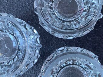 Svietniky a váza - číre sklo - 6