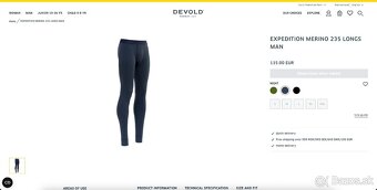 Nové spodné nohavice Devold Expedition Merino 235 Longs Man - 6