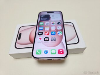 Apple iPHONE 15 PINK 128GB,TOP STAV ,BATERKA 100% - 6