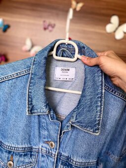 Džínsová dlhšia bunda BERSHKA, M - 6