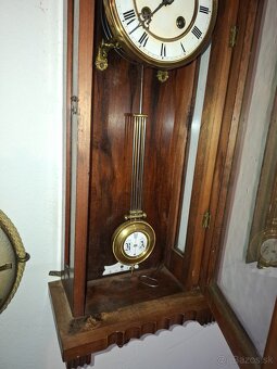 Predám funkčné polbicie nástenné hodiny z konca 19 storočia - 6