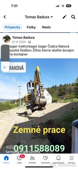Minibager bager traktorbager kontajner zemné prace - 6