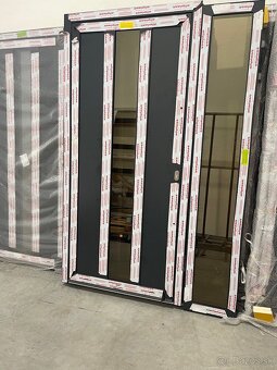 Hliníkové vchodové dvere, anthrazit,nové - 6