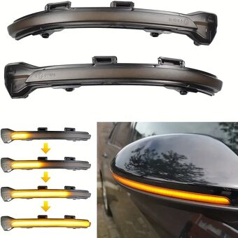 Predám dynamické LED smerovky spätných zrkadiel VW Golf 7 - 6
