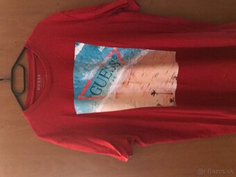 GUESS originál Red pánske tricko XL/XXL - 6