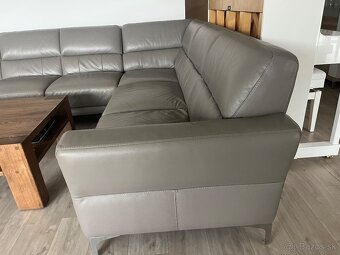 Luxusná celokožená rohová sedacka - 6