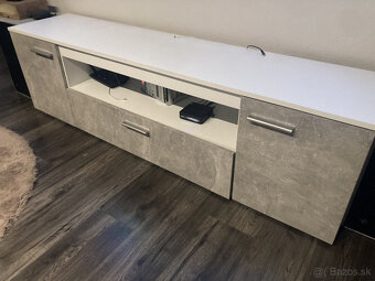 Obývacia Stena "Vulcan" s LED svetlom + stolík - ZLOŽENÉ - 6