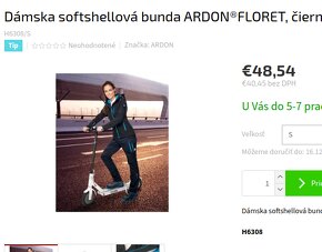 Dámska softshellová bunda ARDON®FLORET, čierna (tyrkysové zi - 6